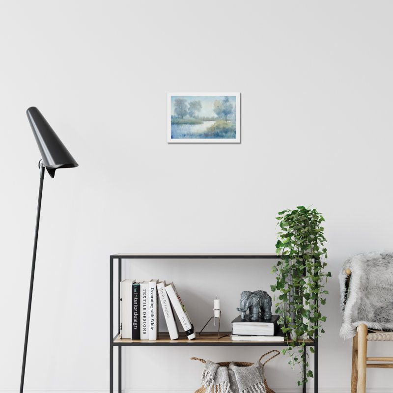 Morning at the Pond II by Timothy O' Toole - Painting Print, Black Floater Framed Canvas, 20cm H x 30cm W