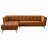 Addison Left Sectional Cognac Leather Sofa