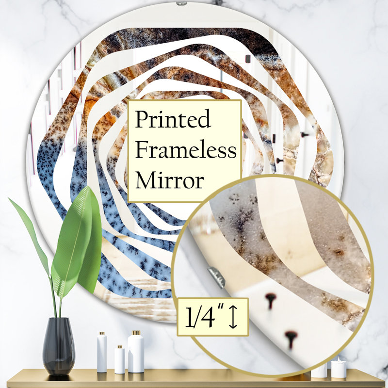 Miroir mural moderne Whirl, 23,6 po x 23,6 po