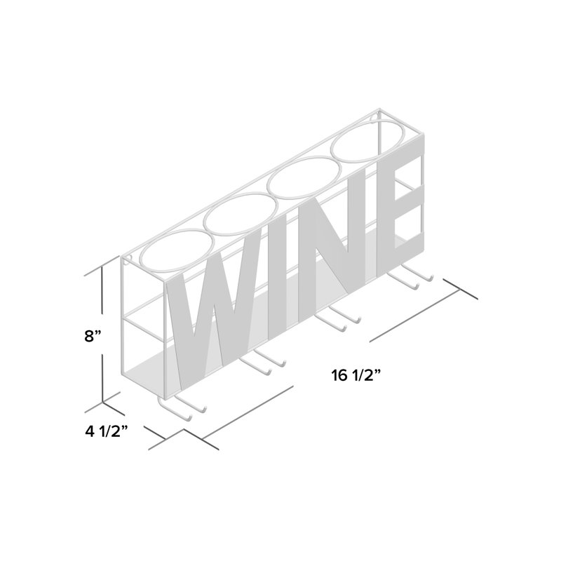 Doswell Wall Mounted Wine Bottle Rack in