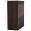 Rangement à chaussures extensible et rotatif avec 1 tiroir, armoire d'angle à 90 degrés pour l'espace de vie, couloir, entrée, pièce réglable en noyer noir de 32,5 po à 58,8 po, zone entrante, foncé