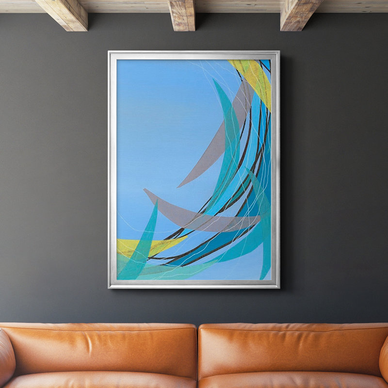 " Circulating Flow II ", Silver Picture Frame, 30.5" H x 22.5" W x 1" D