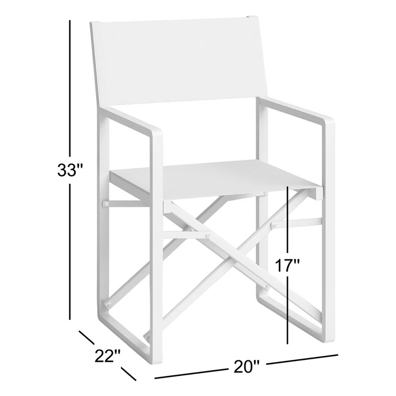 Sunset Director Chair, White
