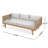 Outdoor 3 Seater Daybed, With Rattan Arms-2146041256