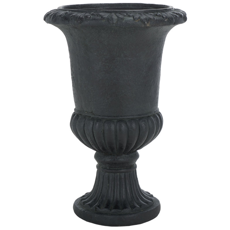 Copacabana 19.7" H Magnesium Oxide Urn Planter, Black