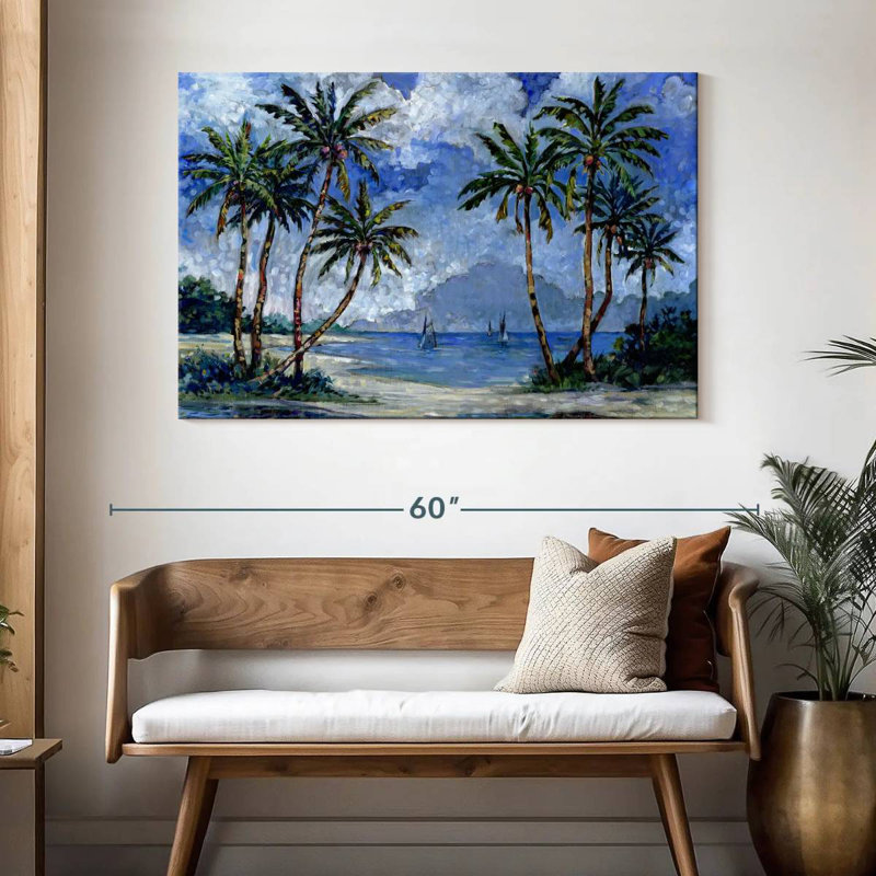 Gillard Impressions Of Palms II, H 32 po x l 48 po