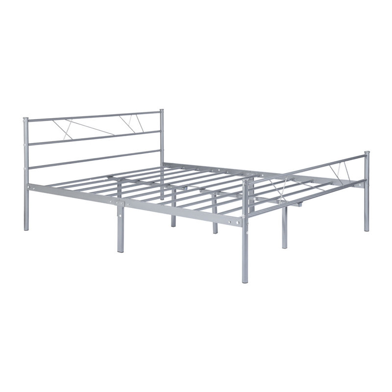 Alanis Metal Bed, 150 x 200 cm, Silver