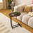 C-Shaped Side Table, C Table End Table For Sofa And Bedside, Couch Side Tables, Wood C-Shaped End Table With Metal Frame Slide For Bedroom Living Room-114224392