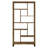 Antique Nutmeg 6-Tier Rectangular Bookcase