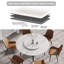 59.05"Modern Artificial Stone Round Metal Dining Table-Can Accommodate 6 People-31.5" Artificial Stone Turntable-1586451499