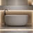 47" Freestanding Solid Surface Bathtub With Pop-Up Drainage And Overflow-122443725