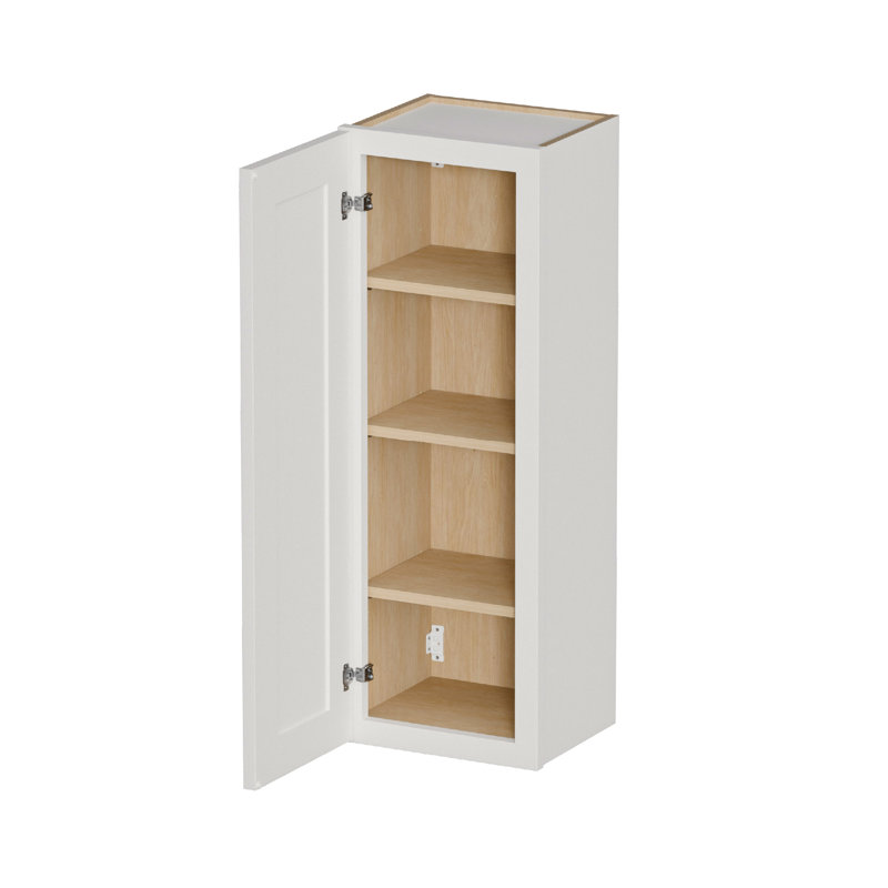  Armoires de buanderie à fixation murale avec portes et tablettes, armoire à pharmacie en bois massif RTA, armoire de rangement blanche Shaker de l 15 po x H 42 po x H 12 po, peu encombrante pour la cuisine, la salle de bain et le garage