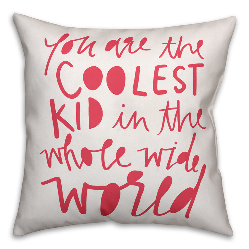 Housse et insert de coussin Coolest Kid, Rose