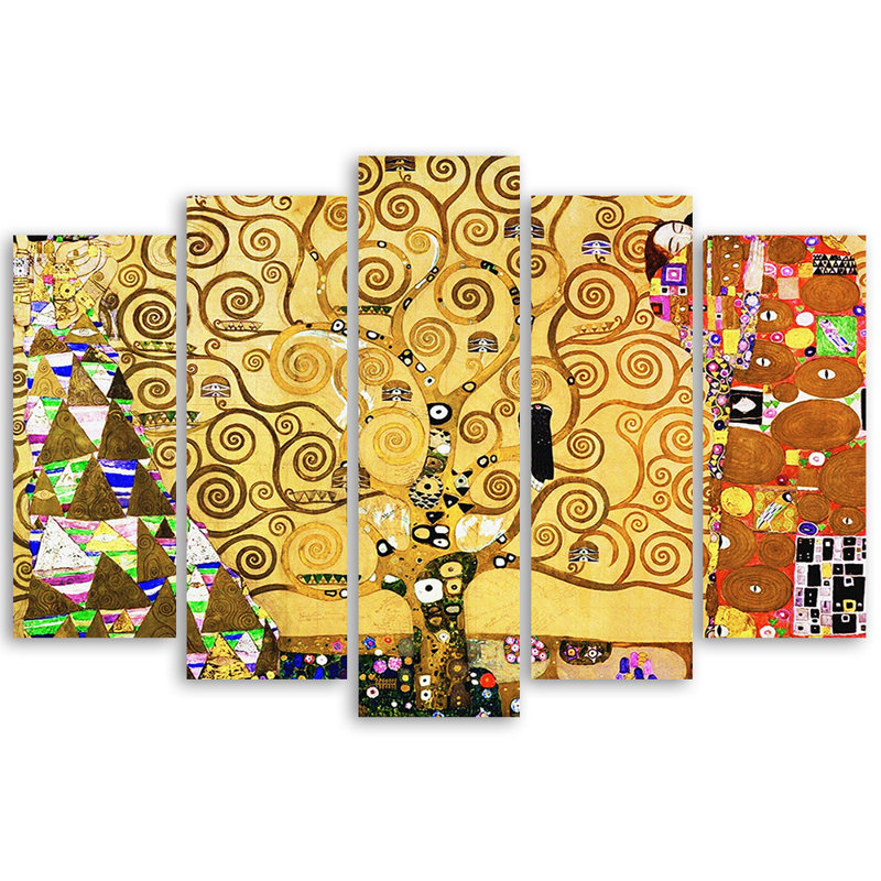 The Tree Of Life by Gustav Klimt - 5 Piece No Frame Print on Canvas