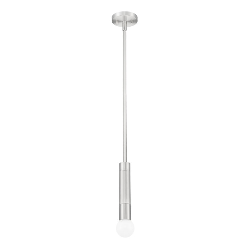Luminaire suspendu 1 lumière Lipman, Nickel brossé