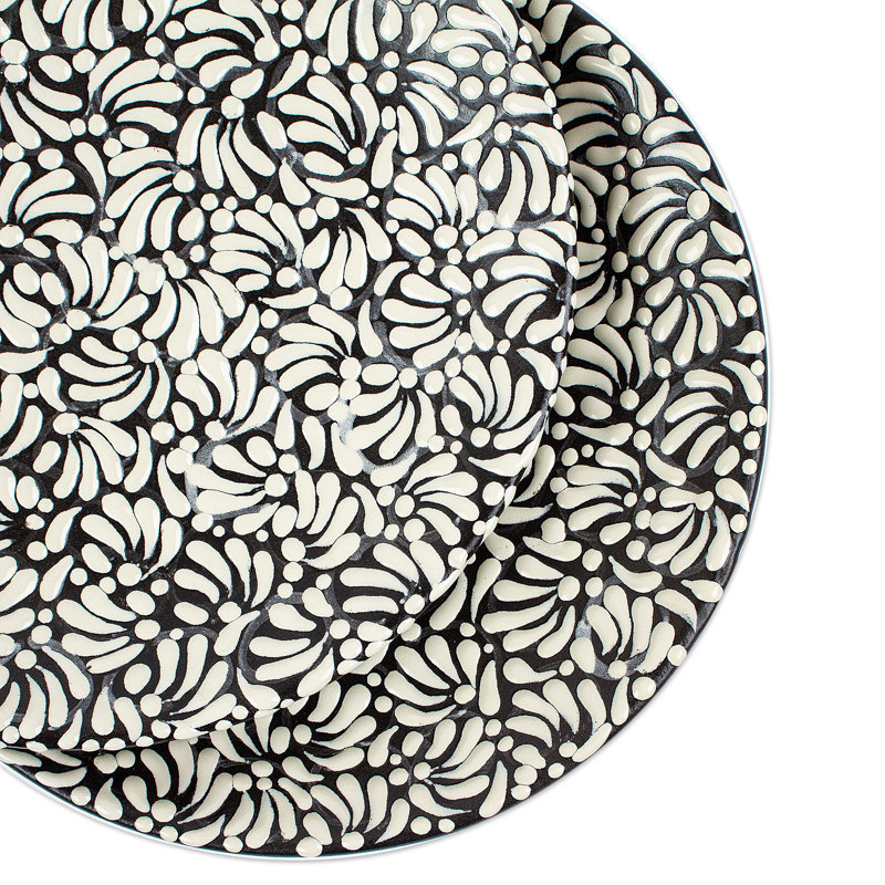 Assiettes à déjeuner en céramique Wildon Home® faites à la main au printemps crépuscule (paire)