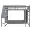 Lit mezzanine en bois avec bureau, étagères à rangement multiples, DEL et portemanteau suspendu-1458335160
