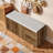 40" Entryway Shoe Storage Bench With Cushion Seating, Rustic Wood Shoe Bench With Drawers and Adjustable Shelf-1896305776