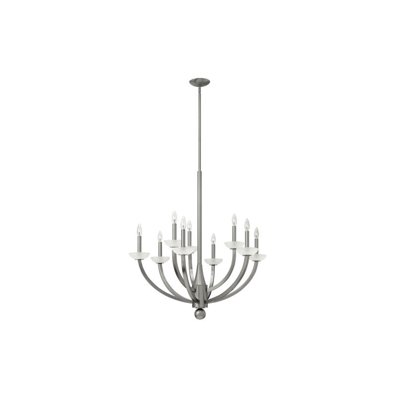 Lustre à niveaux 9 lumières façon bougie style bougie Prisco