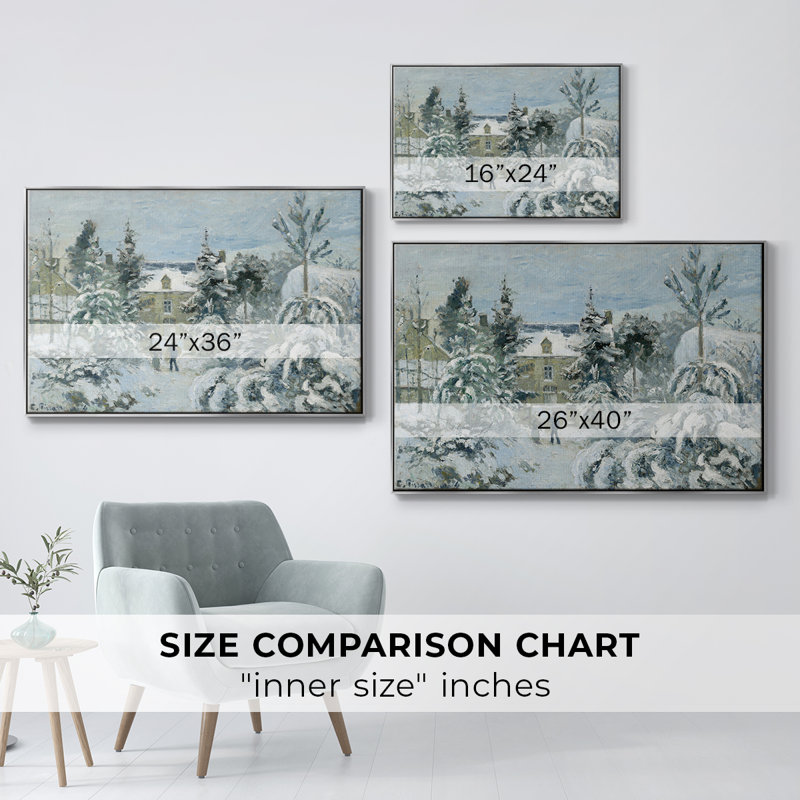 Paysage rétro - CCXC, H 17 po x l 25 po, Toile encadrée flottée blanche