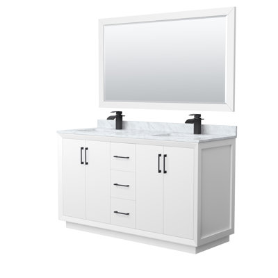 Ensemble de meuble-lavabo double 60 po avec miroir Stara