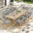 Rectangular Outdoor Dining Set With Cushions-1112091071-1112091069