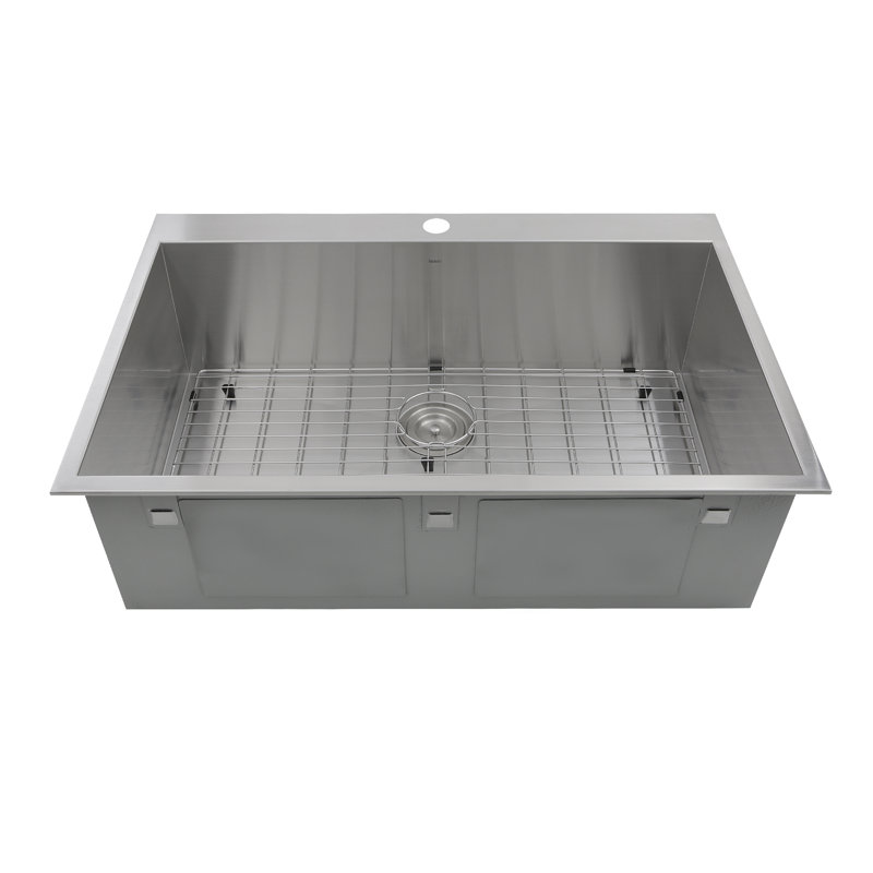 Pro Series 33'' L Stainless Steel Single Basin Kitchen Sink
