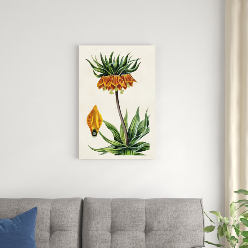 Dossier floral antique VII, H 30 po x l 20 po x P 1,25 po