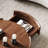 Minimalist Walnut Round Coffee Table with Storage Drawers, Modern Living Room Center Table with Silent-Glide Drawers, Easy Assembly-972430228