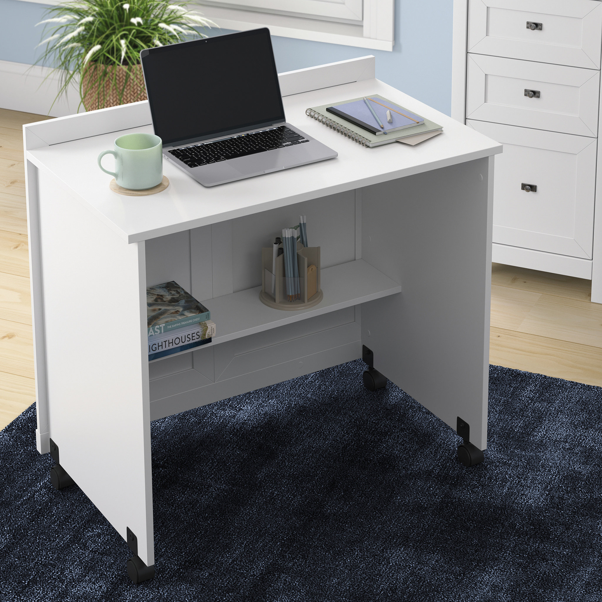 Ziera 78.74'' Extra Long Double Computer Desk with Metal Legs
