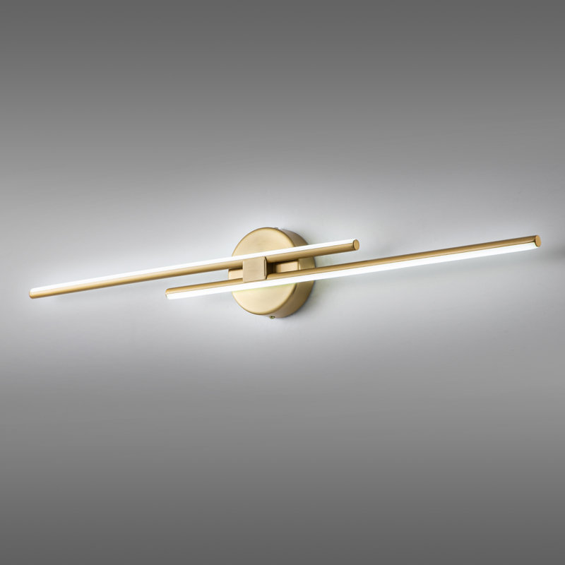 31' 2 - Light Dimmable LED 20W Vanity Light, Doré, 6 000 K