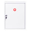 Medicine Storage Box Lockable Steel Wall Cabinet 3-Tier White For Home Use