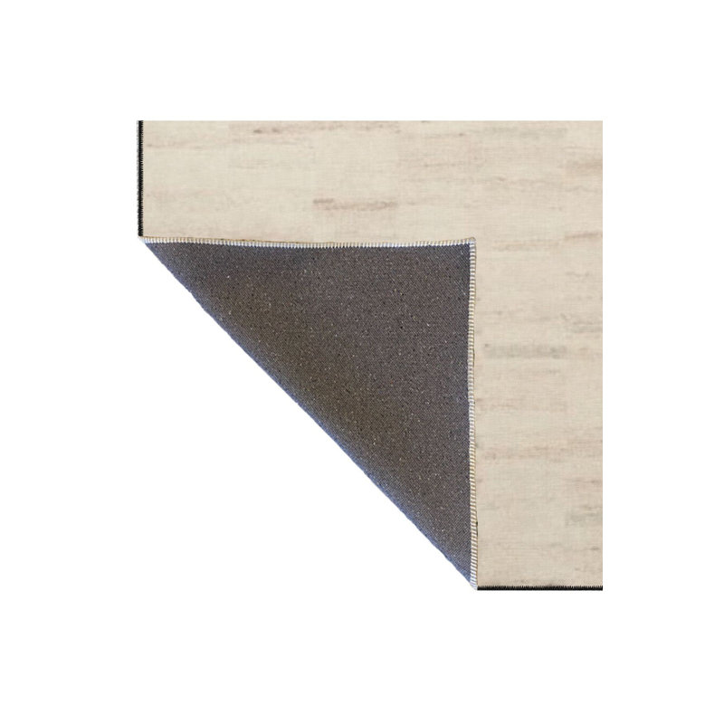 Tapis crème lavable à la machine à motifs colorés crème, Sous-tapis rectangulaire 3 pi 11 po x 5 pi 11 po i