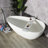 59 Inch Small Size Artificial Stone Solid Surface Freestanding Bathroom Bathtub