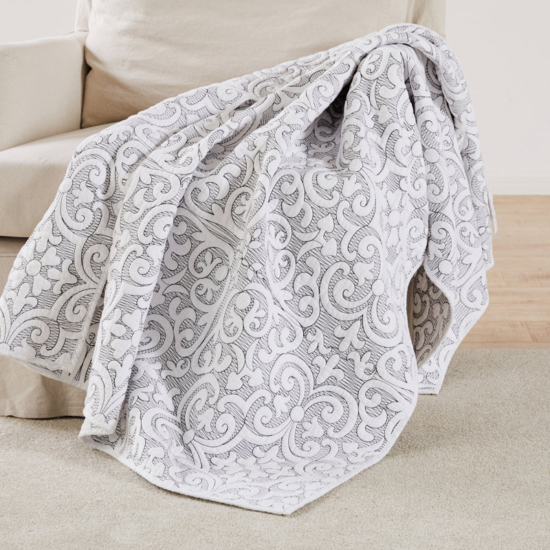 Sherbourne Black Stitch Quilted Throw