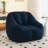 Compression 37"W Soft Teddy Fabric Tufted Memory Sponge Foam Filled Bean Bag Chair-1689164112