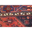 Tapis oriental orange et rouge à motif géométrique tribal 4 x 7