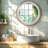 Wooden Round Mirror