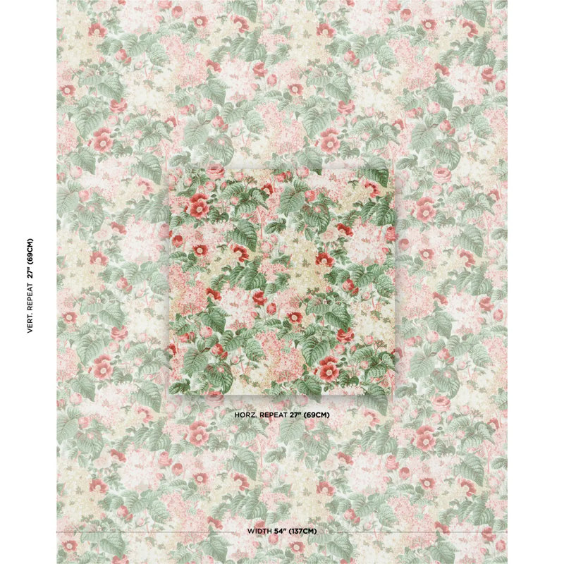 Flora's Fleurs Fabric, Apricot