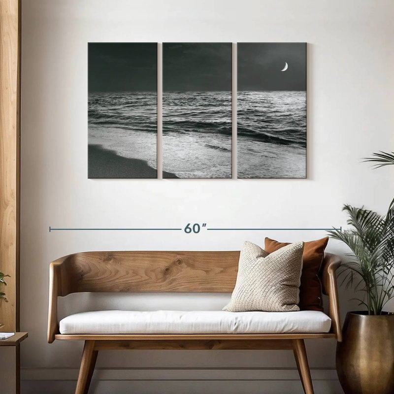 Gillard Moonrise Beach BW, H 28 po x l 45 po