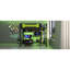 Space-saving Wood Loft Bed With Led Desk, Modern Black+green