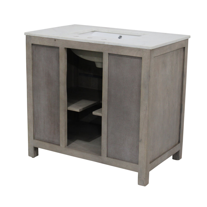 Lionel 36'' Single Bathroom Vanity with Ceramic Top