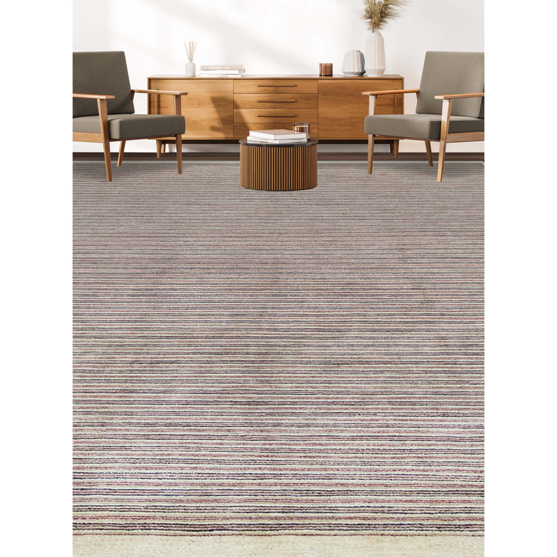 Ziegler Hand Woven Wool Striped Area Rug