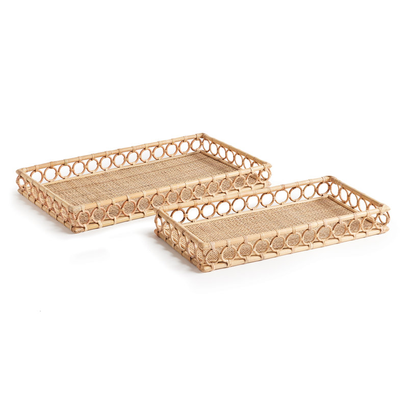 Ninette Trays, 3.25" H x 27.5" W x 15.5" D, Rectangle