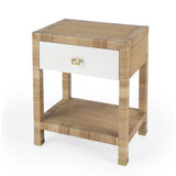 Corfu 1 Drawer Natural Rattan Nightstand