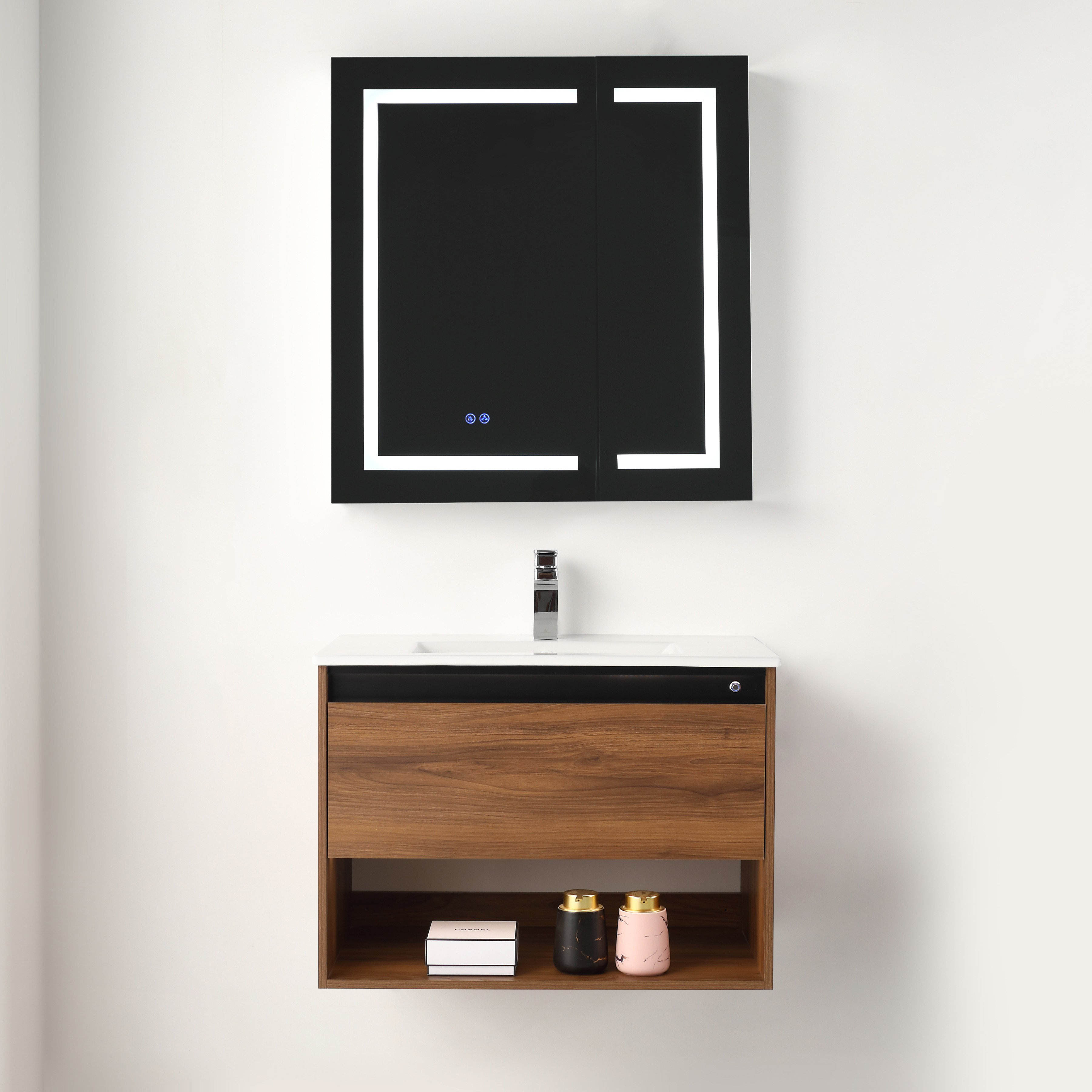 Ebern Designs Khaleia 30 Inch Floating Bathroom Vanity with Sink – Wall ...