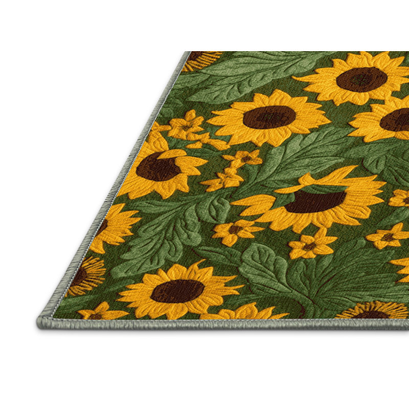  Tapis lavable lavable Microgreen, Rectangle 7 pi x 9 pi