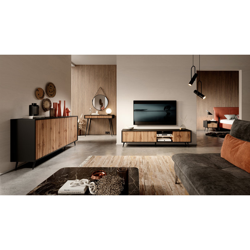 Stobie Dressing Table, Wotan Oak/Black