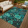 Machine Washable Indoor/Outdoor Efimenko ACN2295 Floral Rug