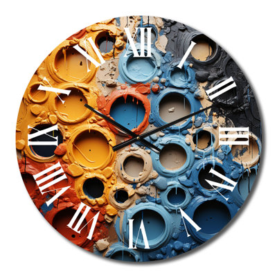 Horloge murale orange